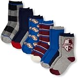 THE CHILDREN'S PLACE(ザ・チルドレンズプレイス) ラグビーミックスプリントクルーソックス6パック 小物くつ下・タイツ 22cm～【並行輸入】