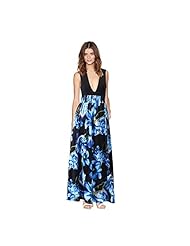 V-neck General Print Polyamide Cocktail Summer Evening Dress/Party Dress/Maxi Dress 