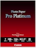 Canon Photo Paper Pro Platinum, 8.5 x 11 Inches, 20 Sheets (2768B022)