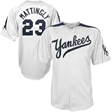 Majestic New York Yankees #23 Don Mattingly White Laser Cooperstown Replica Jersey