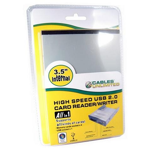 Cables Unlimited USB-1610B All in one 3.5in Internal Black USB Card Reader
