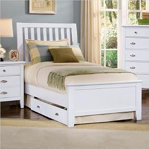 Twilight Snow White Twin Slat Bed
