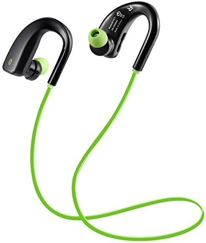 Noise Cancelling Earbuds Bluetooth Headphones With Microphone, Wireless Stereo Sports Headphones for iPhone / Samsung / Android / Smartphones(Green)