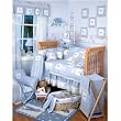 Silhouette Blue 6-Piece Baby Crib Bedding Set
