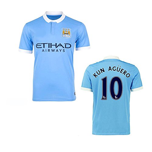 BGM SPORT Adult Soccer Football Jersey &amp; Shorts (for 18Y-above 18Years Adult) (BGM  Adult 010Home2015MNC #  10 KUN AGUERO, 68.9"-70.9"/L)