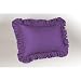 Poly/Cotton Ruffled Pillow Sham, Standard, Grape