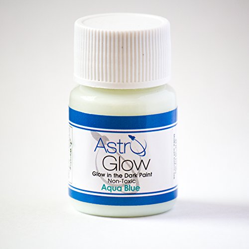 Glow in the Dark Paint Premium Aqua Blue .54 Fl Oz Dries Nearly