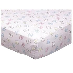 Paper Dolls Allover Dress Printed Crib Sheet
