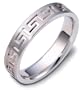 5mm greek key wedding band ring (Platinum)