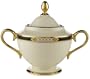 Lenox Hancock Gold-Banded Fine China Sugar Bowl with Lid