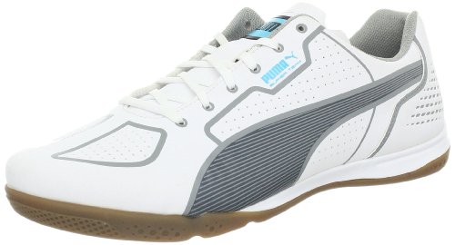 PUMA Superteam Star Soccer Cleat,White/Turbulence/Limestone Gray,8.5 D US