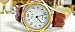 The Time Machine - Wrist Watch with Brown Leather Band - Astonishing Magic Trick Image