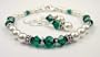 Damali .925 Sterling Silver Crystal Bracelet in May Emerald Swarovski Crystal Birthstones