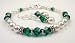 Jewelry : May Emerald Birthstone Bracelets and Earring SETS: White Pearl Swarovski Crystal Beaded Bracelets in .925 Sterling Silver