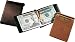 Millennium Leather Men's Single Money Clip with Outside Pocket Small Leather