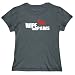 T-Shirt Womens Dark Silver  Wipe your paws - Bernese Mountain Dog Silhouette  Dogs
