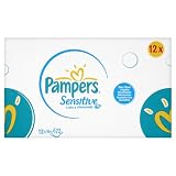 Pampers Sensitive Baby Wipes - Packaging May Vary - 12 x Packs of 56 (672 Wipes)