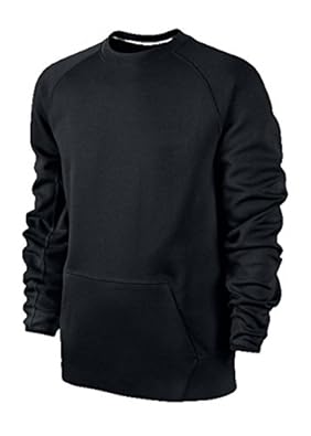 fleece sweatshirt kangaroo sweatshirts pockets mens nike crew charcoal