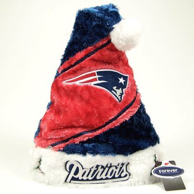Buy NEW ENGLAND PATRIOTS OFFICIAL LOGO CHRISTMAS SANTA HAT by Forever Collectibles