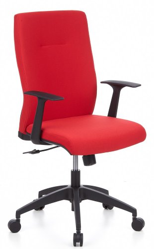 HJH Office/Buerostuhl24 657323 Bürostuhl / Chefsessel FOCUS 30, rot