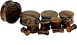 DOUBLE FLARE TIGER EYE STONE PLUGS PTE4 -4G