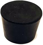 Herco Solid Black Rubber Stopper (Size 12)