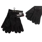 Mens Black Polar Fleece Gloves with Thinsulate (M or L)