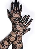 Sexy Black Lace Elbow Length Gloves