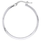 3/4" (19mm) Small Sterling Silver 2.0mm Thick Endless, Hoop ,Earrings. 1.54 Grams of Sterling Silver.