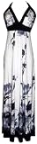 Black and White Floral Maxi Dress Plus Size