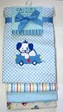 Carter's Watch the Wear 4 Cotton Flannel Receiving Blankets