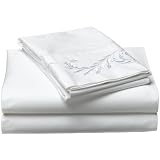 Court of Versailles 400-Thread Count Chateau California King Fitted Sheet, White