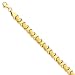 14k Hollow Satin Polished X & Heart Stampato title=