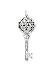 Genuine .925 Sterling Silver CZ Key Locket. 100% Satisfaction Guaranteed.