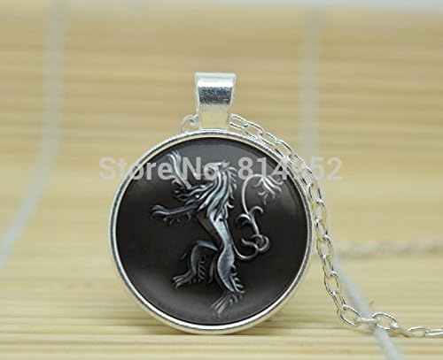 VintaStore Art Glass Necklace Game Of Thrones House Lannister Necklace Jewelry House Lannister Pendant A4063
