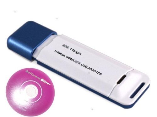 Esky&#153Adaptateur Internet Sans Fil USB WiFi Dongle pour Windows 7 / XP / Vista / Vista32/64, Linux - Blanc/Bleu
