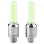 Sodial - 2Pcs Green Led Flash Tyre Wh...