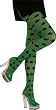 Adult Green Polka Dot Tights - Adult Std.
