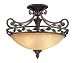 Scavo Leaf and Vine Bronze Semi Flushmount Light