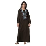 Elaborate Embroidered Yoke Caftan (Petite, Tall & Misses Sizes XS-3X)