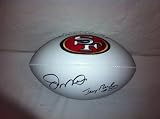 JOE MONTANA & JERRY RICE Autographed Hand Signed San FRANCISCO 49ERS Football- NFL HALL OF FAMERS