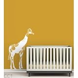 Fauna Baby Floral Giraffe Wall Decal Color: White