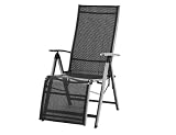 Siena Garden 820768 Relax Parma, silber schwarz L 74 x B 60 x H 110 cm