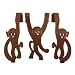 Present Time Doorhanger Monkeys set of 3 height 22cm Brown