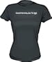 Good Morning, Go To Hell Women's Tee Shirt Large-Light Blue Babydoll (petite fit)