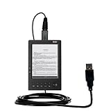 Classic Straight USB Cable for the HanLin eBook V5 with Power Hot Sync and Charge capabilities - uses Gomadic TipExchange Technology