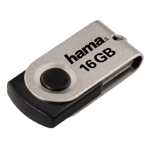 Hama High Speed FlashPen \"Rotate Mini\" USB-Stick 2.0 16GB Silber/Schwarz 100X Preisvergleich