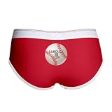 Artsmith, Inc. Women's Boy Brief Underwear Baseball Equals Life - Red/White, Small