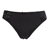 Womens/Ladies Plain Underwear Briefs with Lace Trim