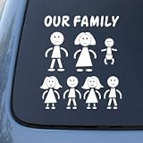 STICK FAMILY - Figures - Vinyl Car Decal Sticker #1648 | Vinyl Color: White